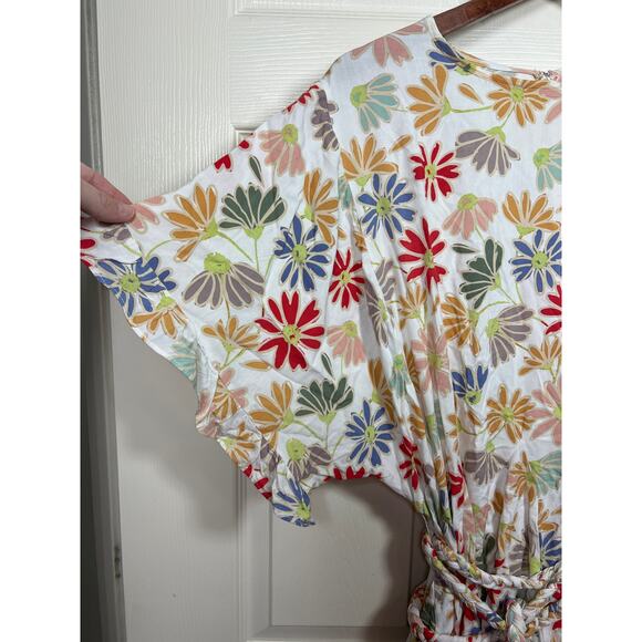 Talulah Anthropologie Flower Swing Dress Braided Tie Mini Dress Women's Large - Picture 4 of 11